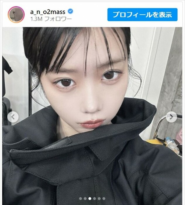 あの、大人っぽくてカッコいいオフショットを披露　※「あの」インスタグラム