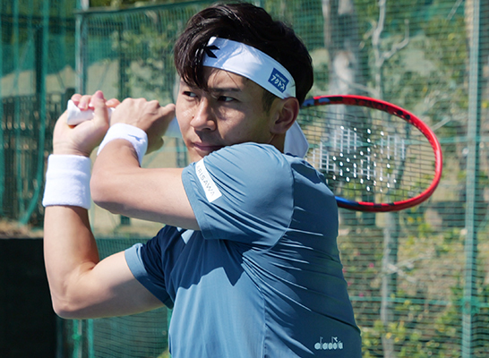 準優勝した島袋将[写真/tennis365.net]