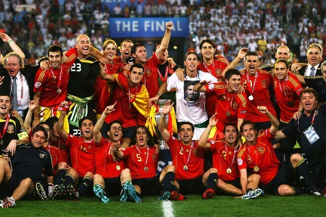 ロドリ少年も夢中になったEURO2008。スペインはここから３大会続けてビッグトーナメントを制した。(C)Getty Images