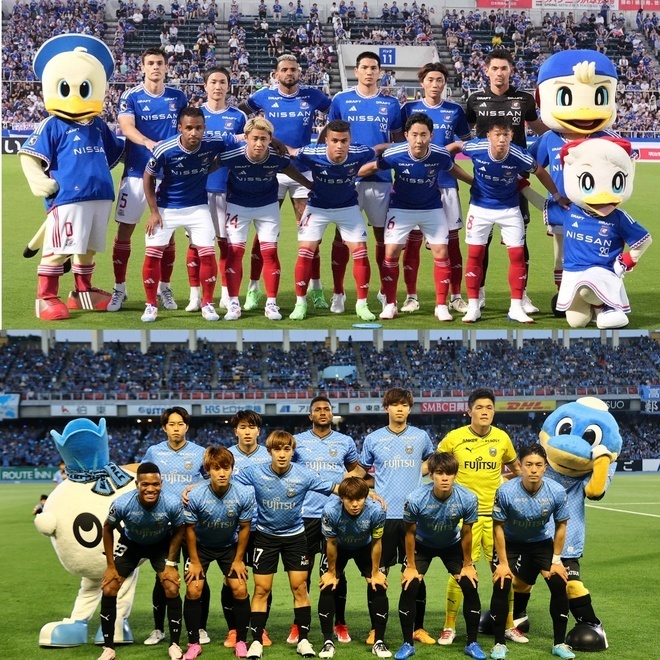 今季のリーグ戦で苦戦を強いられている横浜（上）と川崎（下）。（C）SOCCER DIGEST