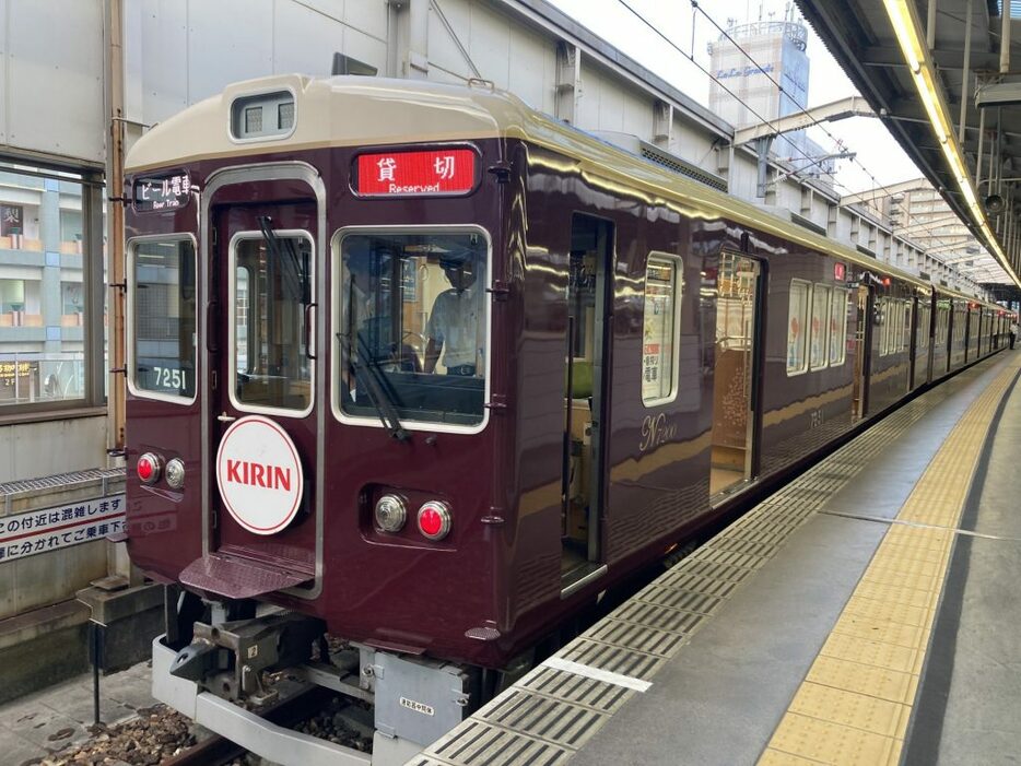 能勢電鉄　ビール電車（提供：能勢電鉄）