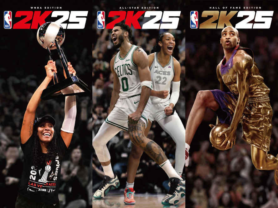 『NBA(R) 2K25』のカバー選手を務める3選手