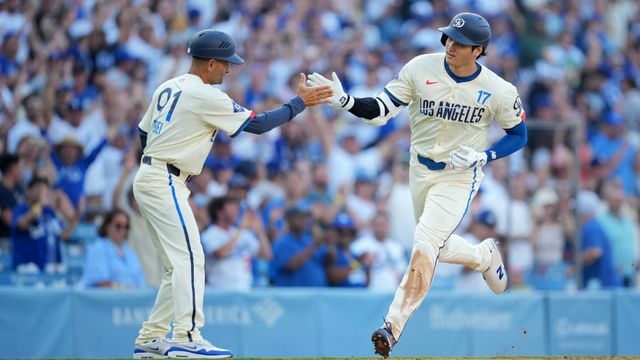 ホームランを放ったドジャース・大谷翔平選手（写真：USA TODAY Sports/ロイター/アフロ）