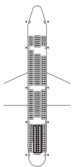 ［図表1］個人的におすすめの席 ①ギャレーや化粧室から離れた②機体後方の③バルクヘッドではない④中央列通路側座席