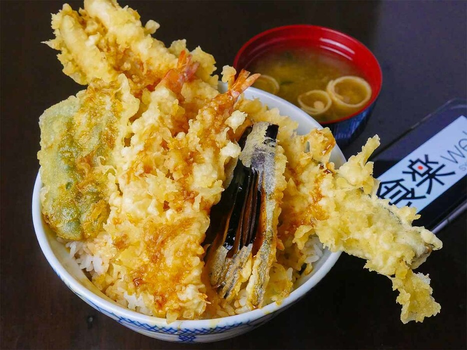 「穴子海老天丼」