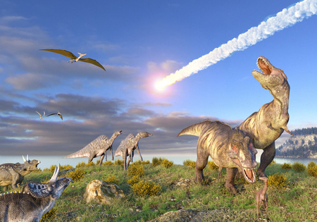 恐竜は天空から落ちてきた巨大な隕石を見て、何を感じたのだろうか　photo by gettyimages