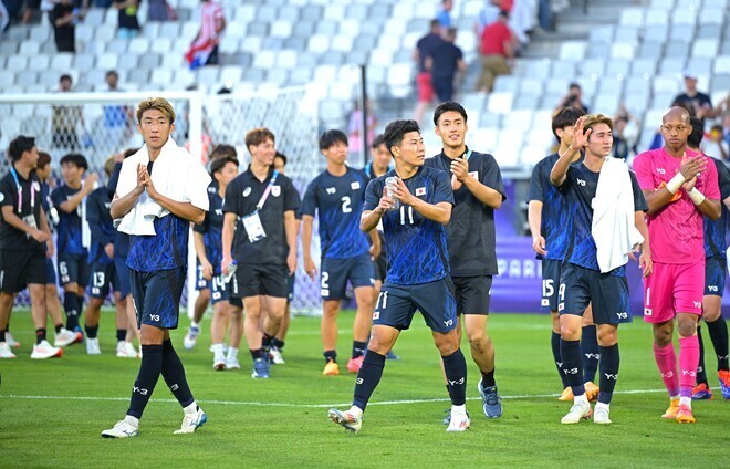 メダル獲得へ最高のスタートを切ったU23日本代表。写真：金子拓弥 (サッカーダイジェスト写真部／JMPA代表撮影)