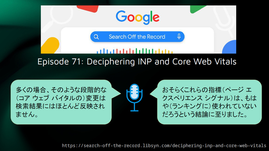 Googleの検索チームのポッドキャスト