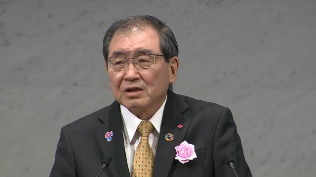 ２０２４年５月３１日　「外国人政策委員会」発足について話す十倉雅和会長