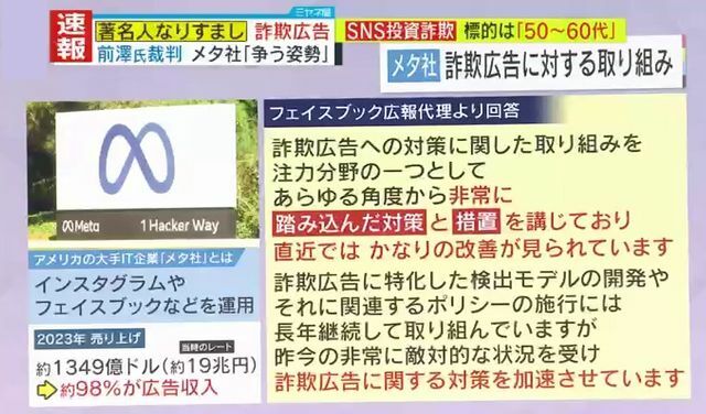 売り上げの約98％を広告収入に頼るメタ社