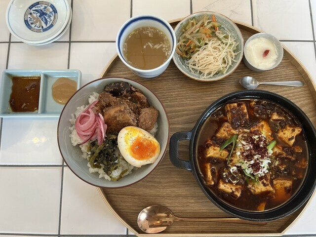 本格四川風麻婆豆腐定食（魯肉飯セット）