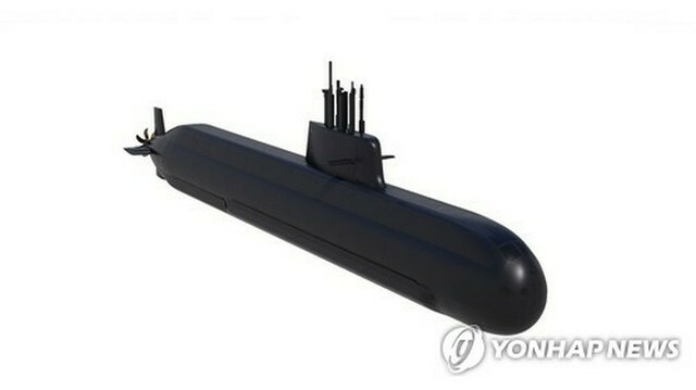 潜水艦「張保皐3」バッチ2のイメージ画像（防衛事業庁提供）＝（聯合ニュース）≪転載・転用禁止≫