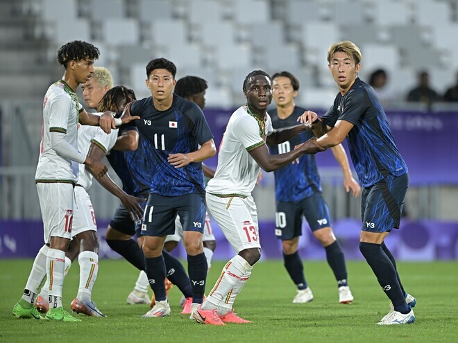 日本対マリは０－０で前半を終えた。写真：金子拓弥 (サッカーダイジェスト写真部／JMPA代表撮影)