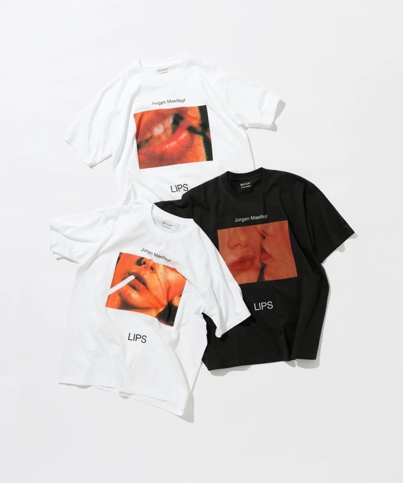 LIPS for BIOTOP Photo T-shirts ￥12,100 サイズ：M、L、XL カラー：ホワイト、ブラック