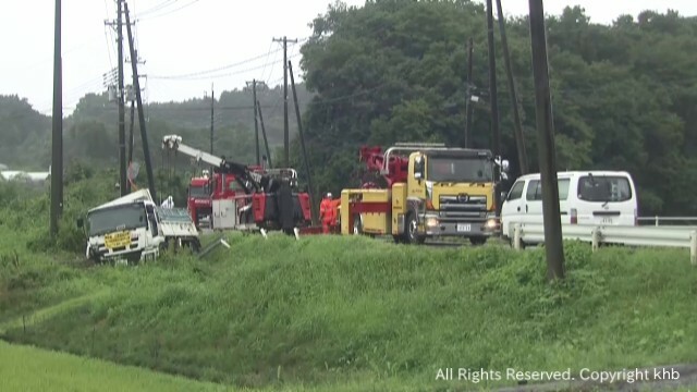 事故現場　宮城・角田市　25日