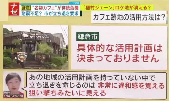 カフェ跡地の活用計画は「決まっていない」