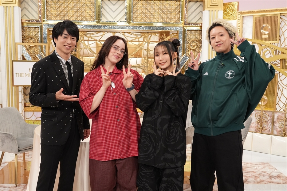 （左から）櫻井翔、ビリー・アイリッシュ、ikura、Ayase