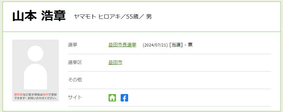 14日告示の益田市長選挙｜現職の山本浩章氏が無投票で当選　島根県