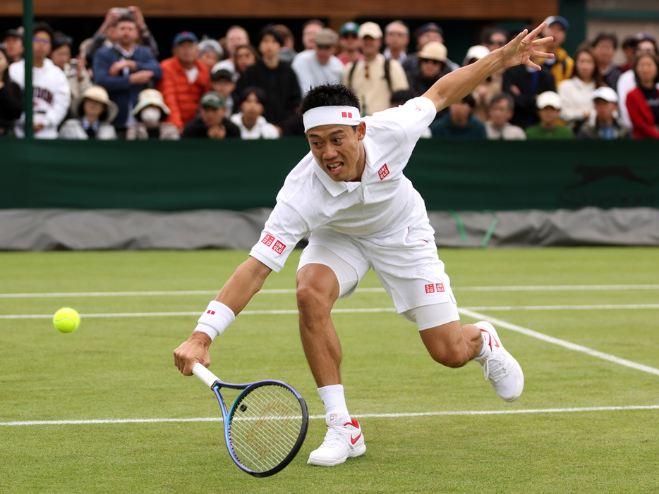 「ウインブルドン」（イギリス・ロンドン）の1回戦で敗れた錦織圭（ユニクロ）（Getty Images）