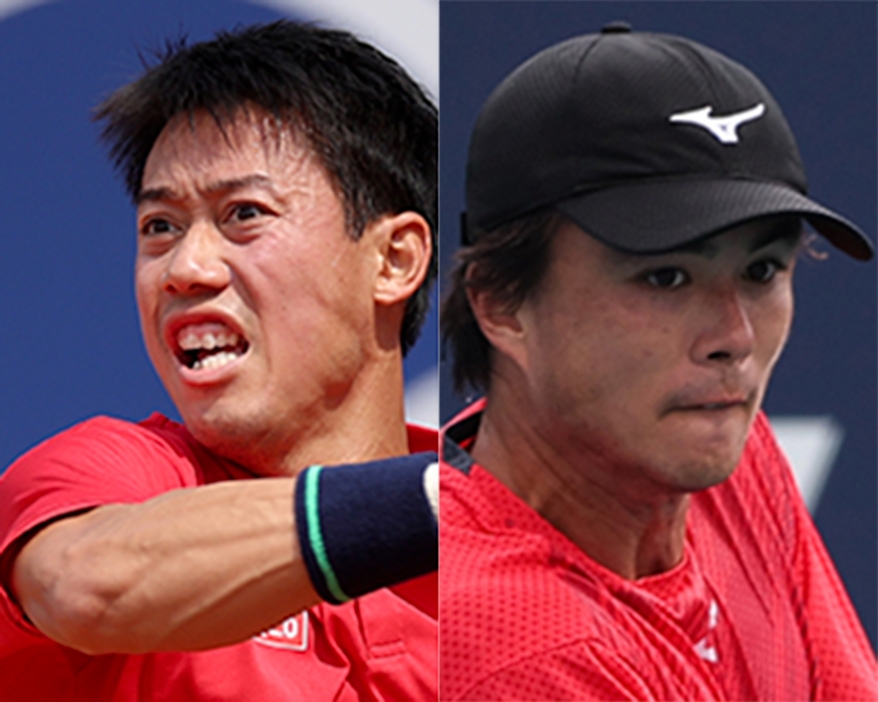 (左から)錦織圭とダニエル太郎[画像/ゲッティイメージズ]