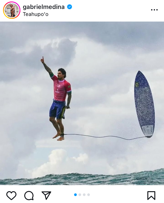 ジェローム・ブルイエ氏が撮影したガブリエル・メジーナの象徴的な写真（Foto:instagram@gabrielmedina）