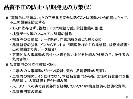 ［レジュメ10］品質不正の防止・早期発見の方策（2）