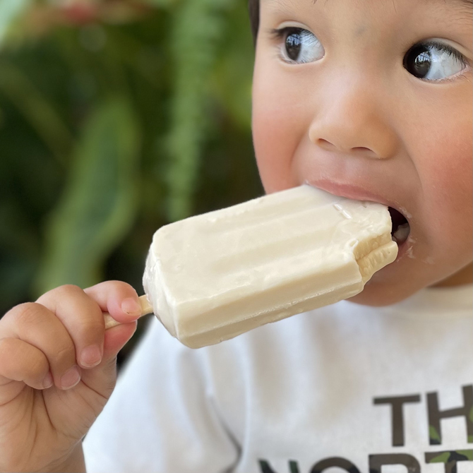 程よい甘さのアイスキャンディーは子どもにも大好評！