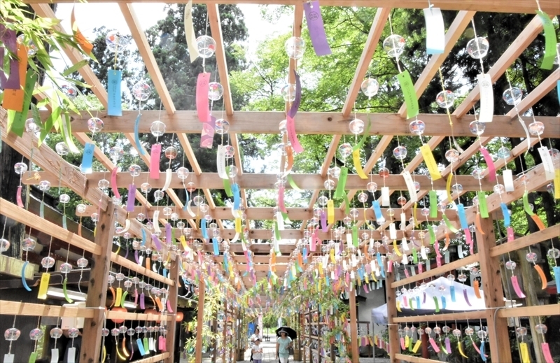 涼を感じられる伊佐須美神社の風鈴