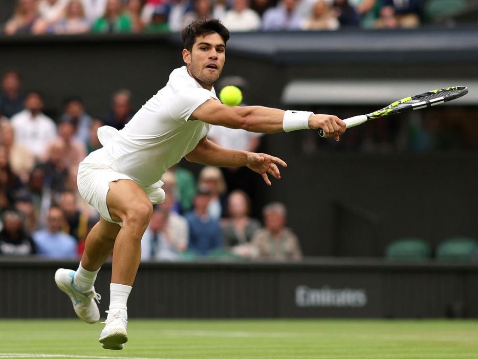 「ウインブルドン」（イギリス・ロンドン）で準々決勝に進出したカルロス・アルカラス（スペイン）（Getty Images）