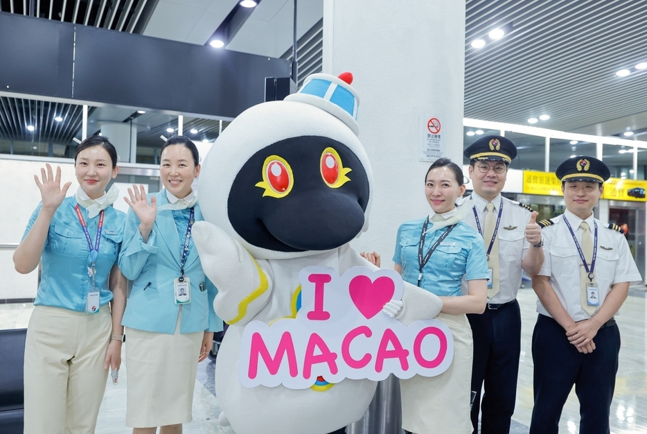 大韓航空のソウル～マカオ直行便が就航＝2024年7月2日、マカオ国際空港（写真：MGTO）