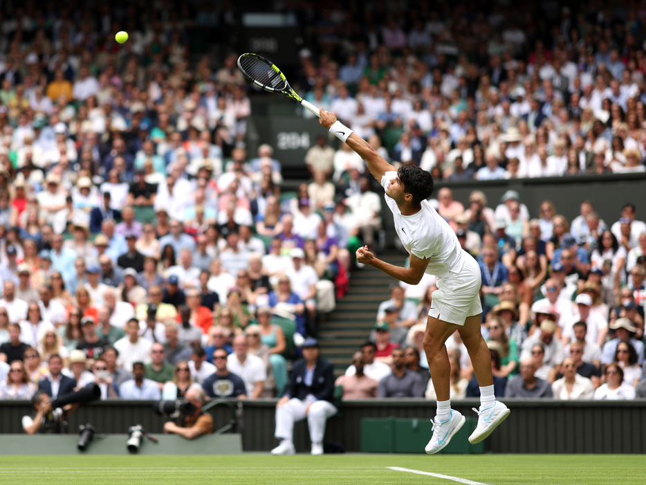 「ウインブルドン」（イギリス・ロンドン）で2回戦に進出したカルロス・アルカラス（スペイン）（Getty Images）