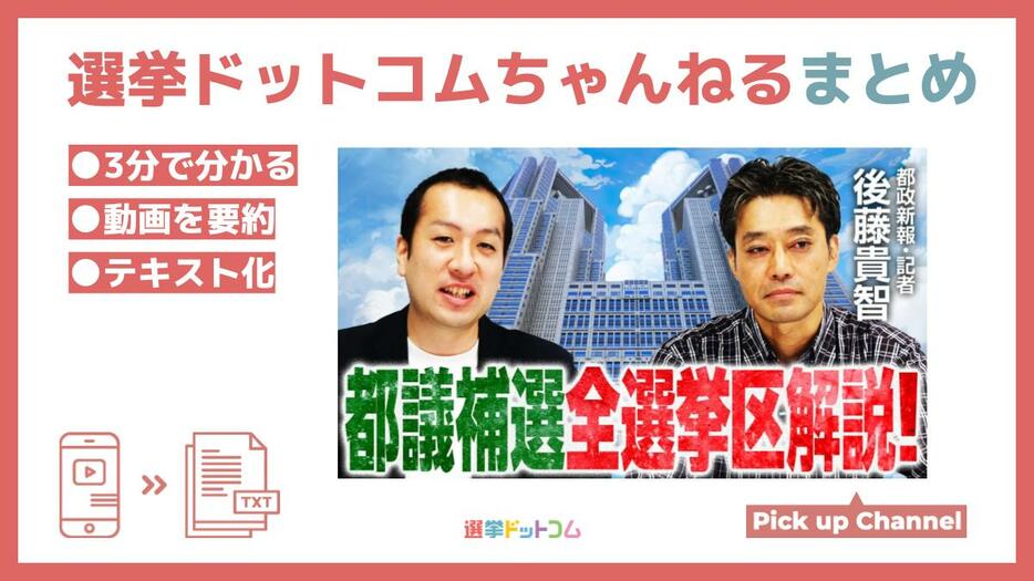 【記者解説】都議補選全9選挙区の行方は？