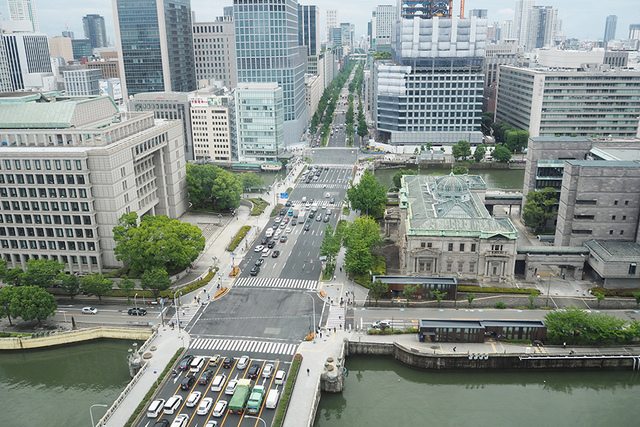 「大阪堂島浜タワー」16階・観光展望施設からの景色