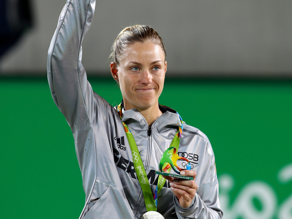 写真は2016年リオデジャネイロ五輪の女子シングルスで銀メダルを獲得したアンジェリック・ケルバー（ドイツ）（Getty Images）