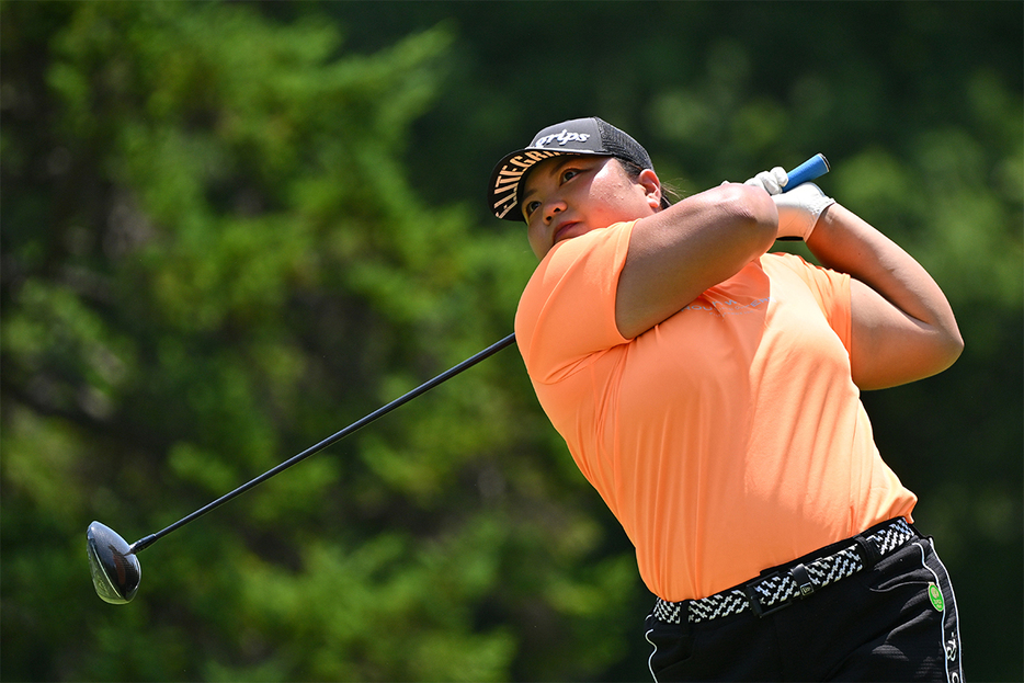 3人プレーオフを制して下部ツアー3勝目を挙げた石川怜奈（Kenta Harada/JLPGA via Getty Images）