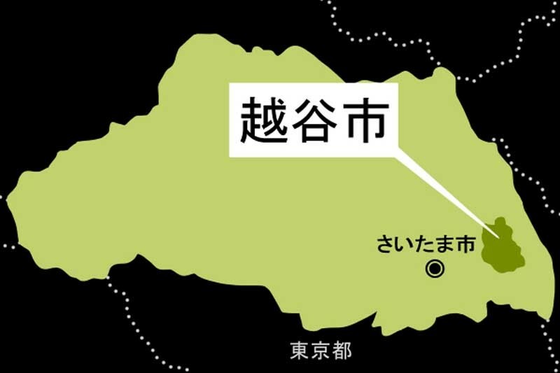 元荒川河川敷で男性の遺体発見＝越谷市