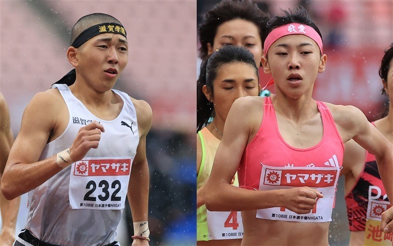 日本選手権優勝者としてインターハイに臨む800mの落合晃と久保凛