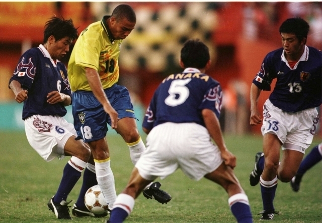 アトランタ五輪でブラジルに１－０で勝利した日本。(C)Getty Images