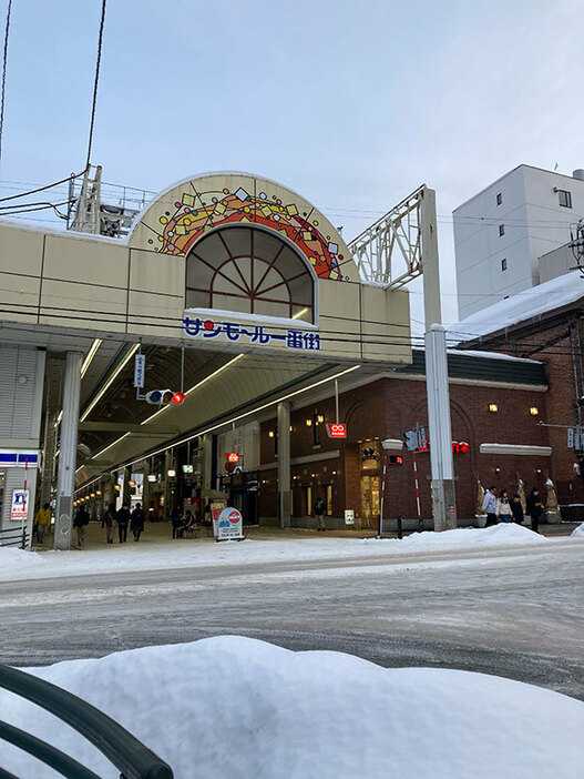 駅から徒歩5分ほどの位置にある古き良き商店街。商店は元気に営業していました（写真撮影／永見 薫）