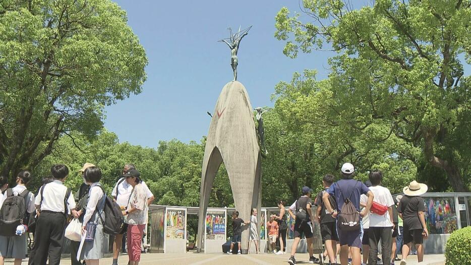 「原爆の子の像」碑前祭　暑さ対策 屋内で初開催　広島