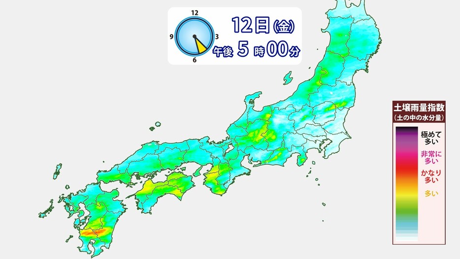 土の中の水分量