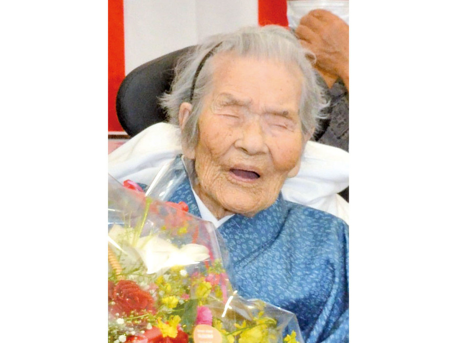 県内最高齢の112歳で死去した勝末コさん＝2023年9月