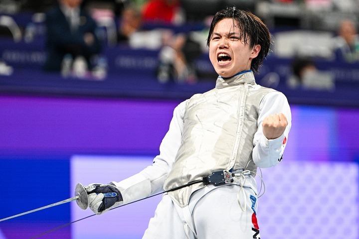 世界ランク２位の選手に大健闘した飯村。(C) Getty Images