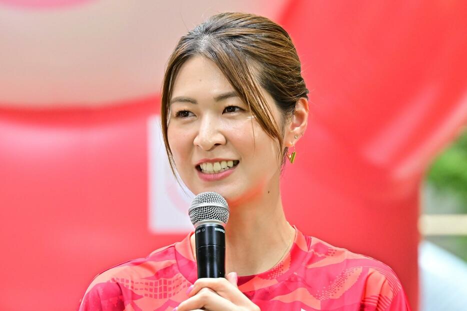 「あと1日！三井不動産 TEAM JAPAN 応援イベント」に出席した木村沙織さん