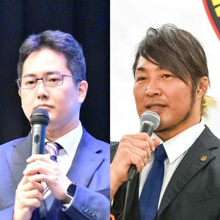 オンライン会見を行った岡田社長・棚橋社長