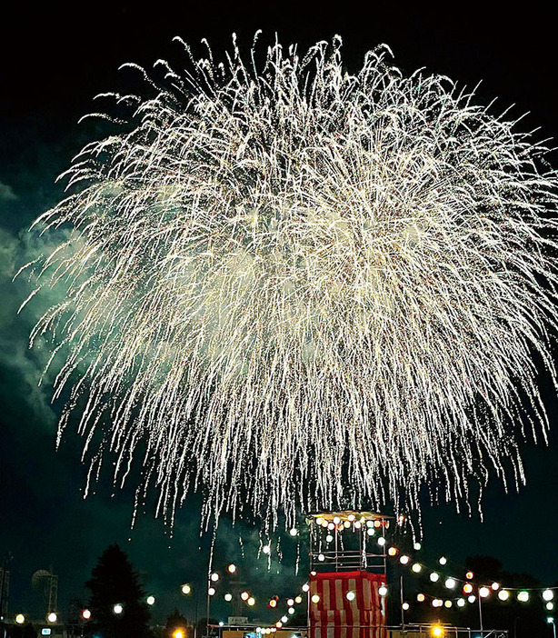 昨年の花火の様子（航空自衛隊入間基地提供）