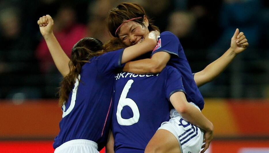 2011年FIFA女子ワールドカップ、準決勝でスウェーデン相手に2得点した川澄選手。