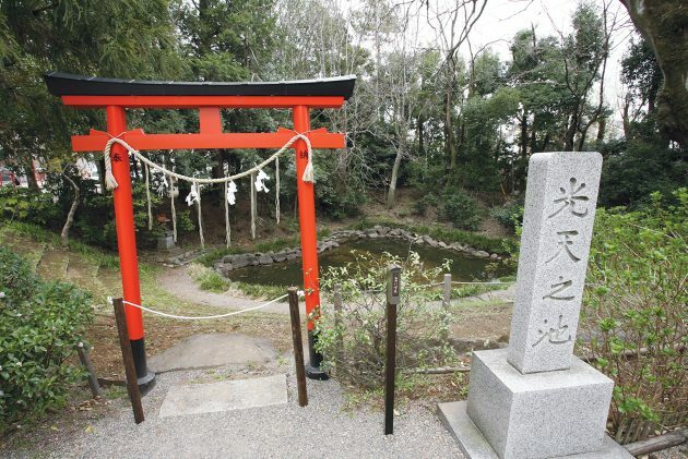 古来より龍神様が住んでいるとされる「みひかりの池」。