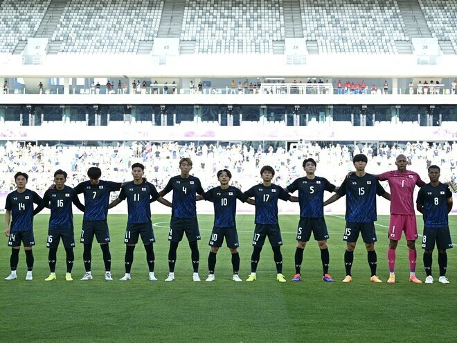 パラグアイを５－０で破った日本。写真：金子拓弥 (サッカーダイジェスト写真部／JMPA代表撮影)