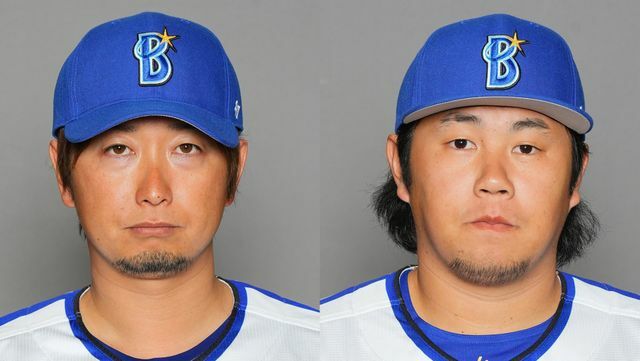 左からDeNA・三嶋一輝投手、堀岡隼人投手